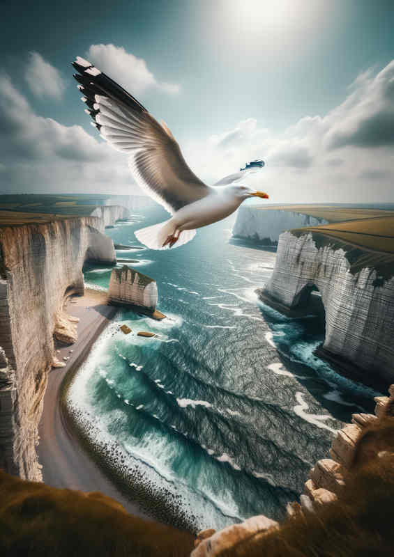 Seagulls Coastal Flight