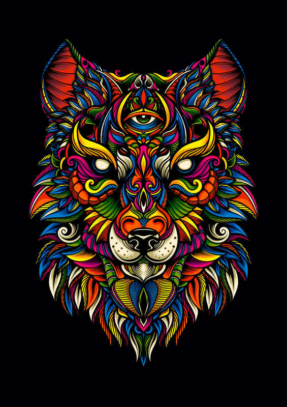 The Night Wolf- Metal Poster