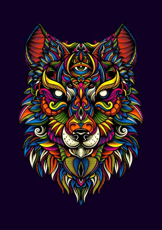 The Night Wolf Purple