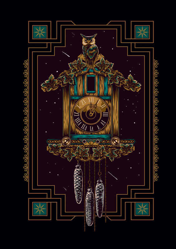 SciOwl Metal Poster Clock