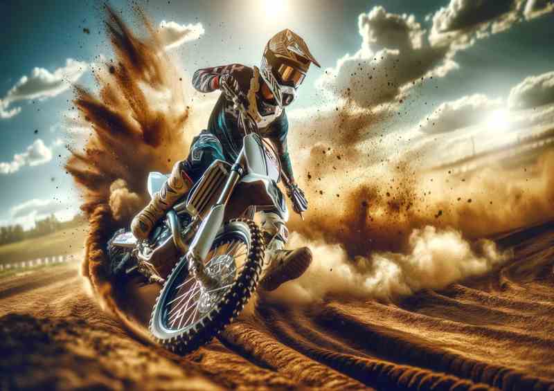Dirt Bike Racer Extreme Sports Action a skilled rider