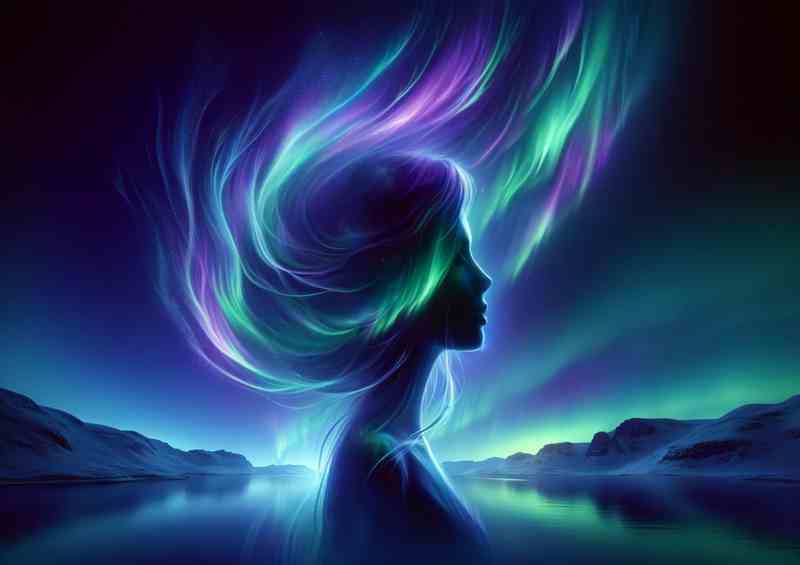Aurora Soul Woman Profile Northern Lights