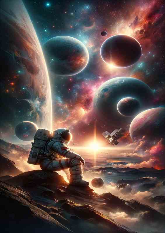 Cosmic Explorer Astronaut Adventure Sci fi Artwork