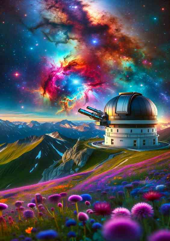 Nebula Peak Metal Poster