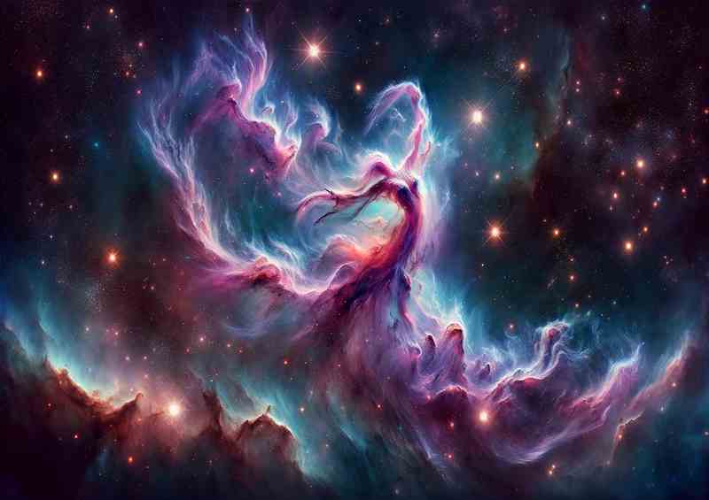 Cosmic Ballet Dance movement of a nebula in space