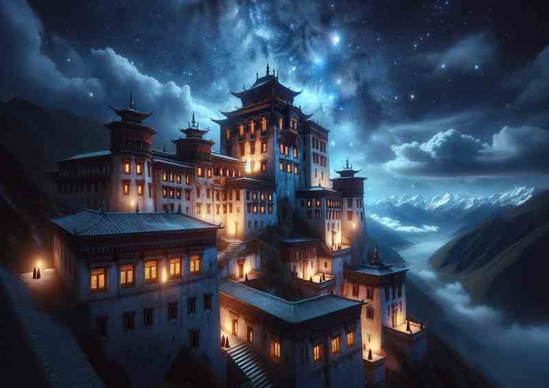 Starlight Monastery perched atop a mountain