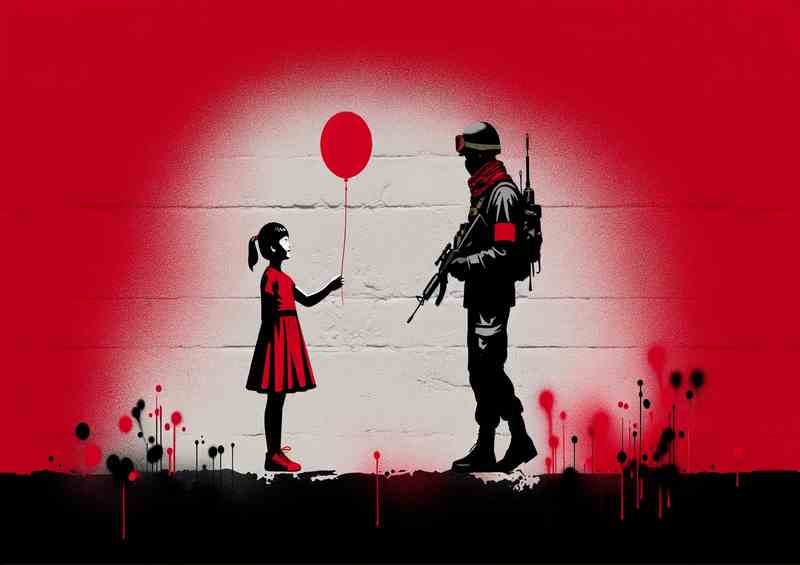 Red Dress Girl Metal Poster