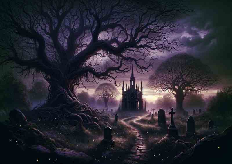Gothic Whispering Meadows The sky palette of purples