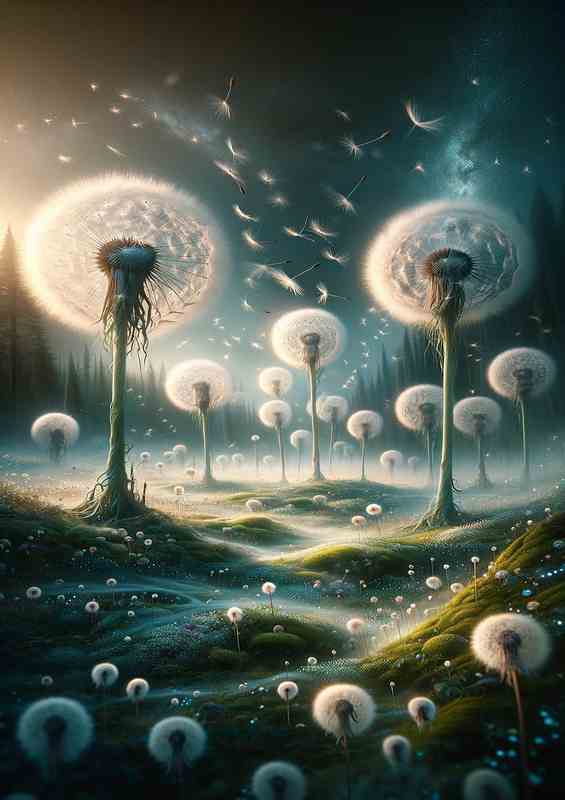 Ethereal Dandelion Clock Realm measured by the seeds