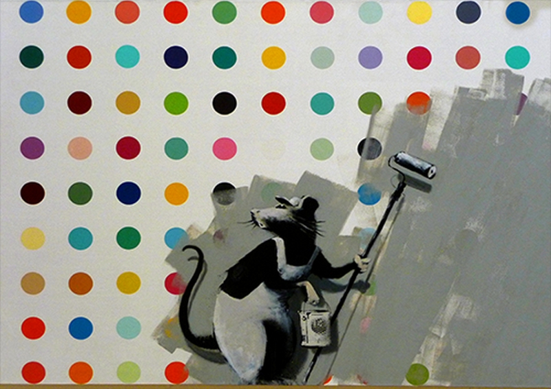 Damien Hirst the grey Rat