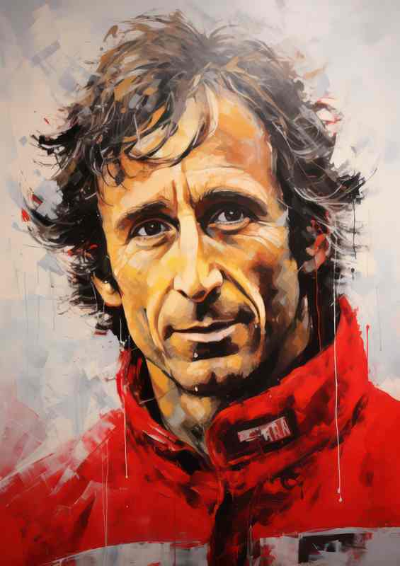 Alain prost Formula one racing driver painted style