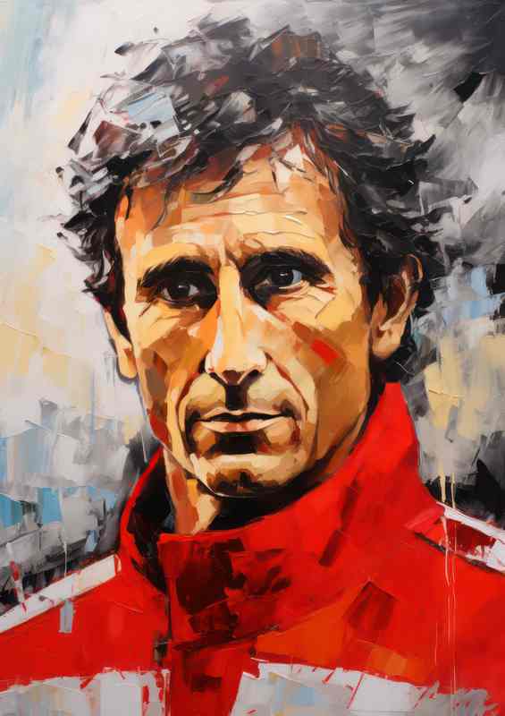 Alain Prost F1 Metal Poster