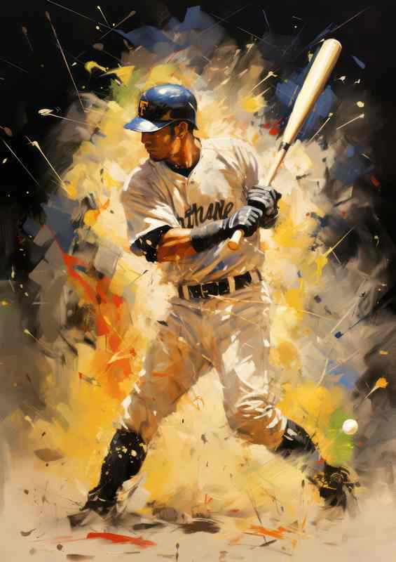 Baseball player hitting home run