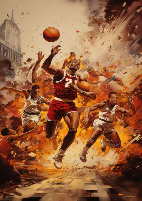 Basketball leauge art