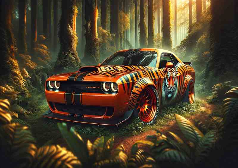 Fierce Tiger Spirit Bold Orange Muscle Car