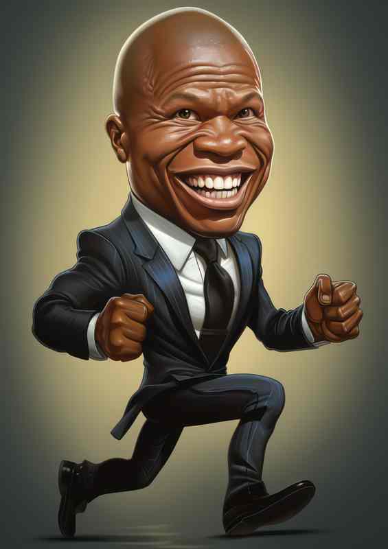 Caricature of Chris eubank boxer