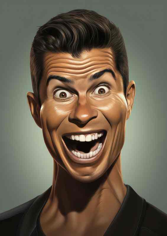 Caricature of Cristiano Ronaldo footballer