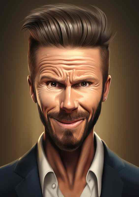 Caricature of David Beckham