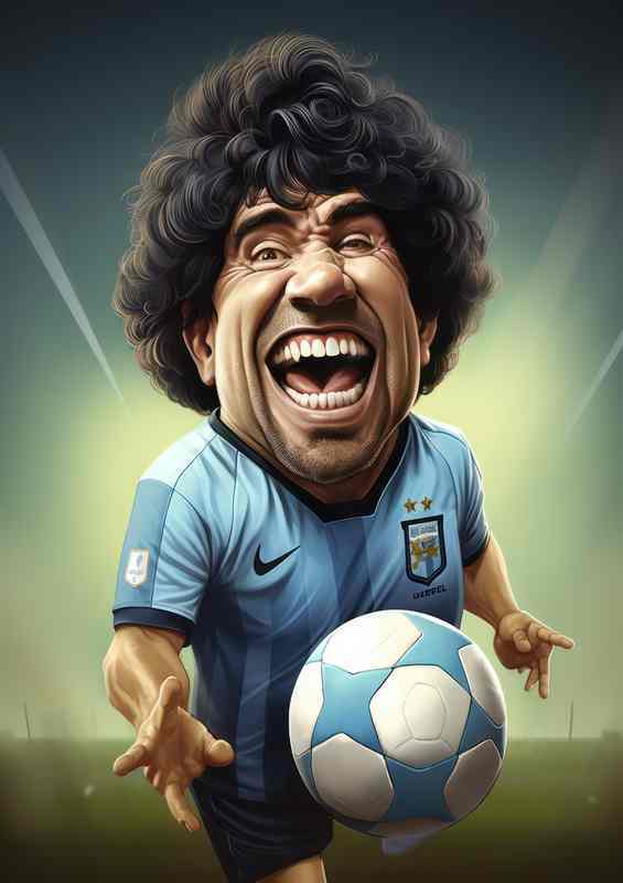 Caricature of Diego Maradona