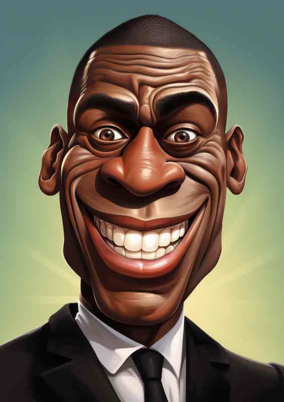 Caricature of Frank bruno boxing star