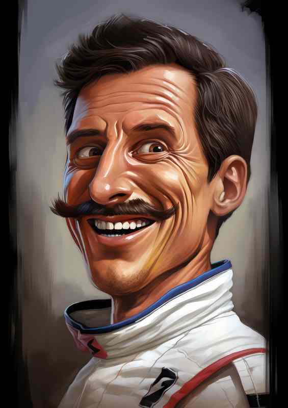 Caricature of Graham Hill driver