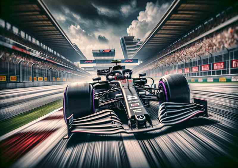 Racing Car Speeding on Track