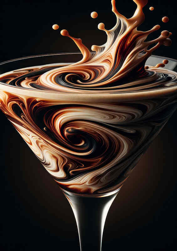 Espresso Martini Intensity Coffee Swirls in Detail