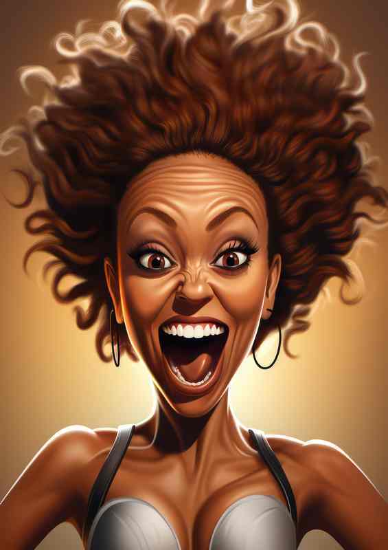 Caricature of Mel B Spice Girl