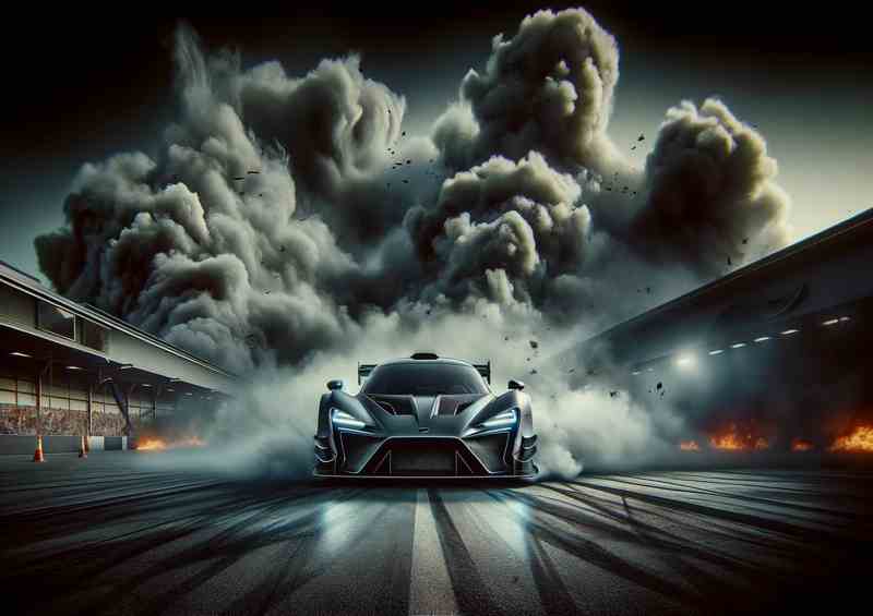Supercar Showdown Smoke Metal Poster