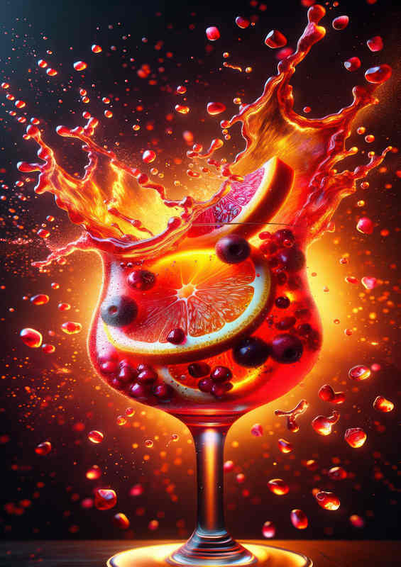 Fiery Tequila Sunrise Citrus Meets Pomegranate Burst