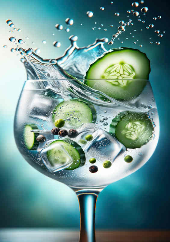 Gin and Tonic Brilliance Cucumber Coolness Illuminated