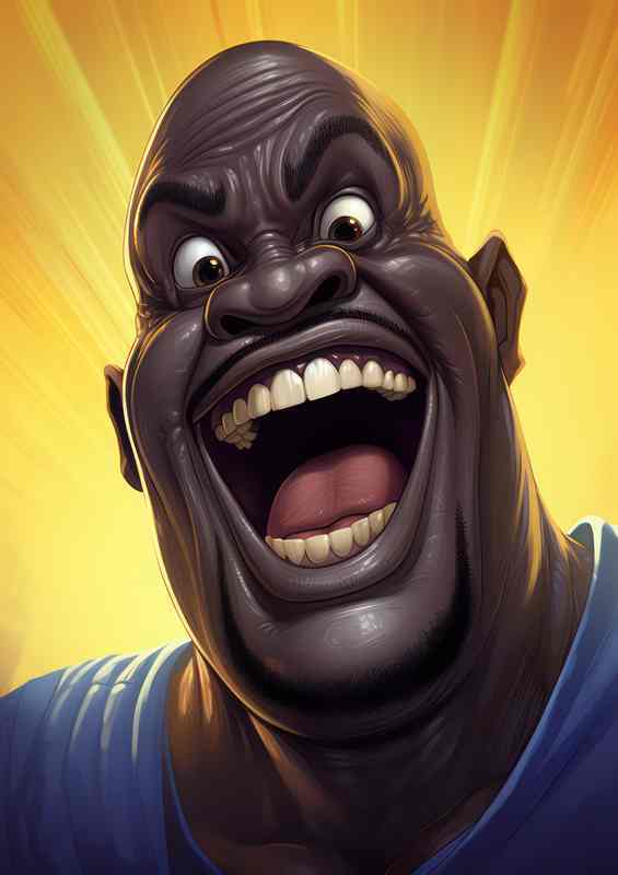 Caricature of shaquille O Neal