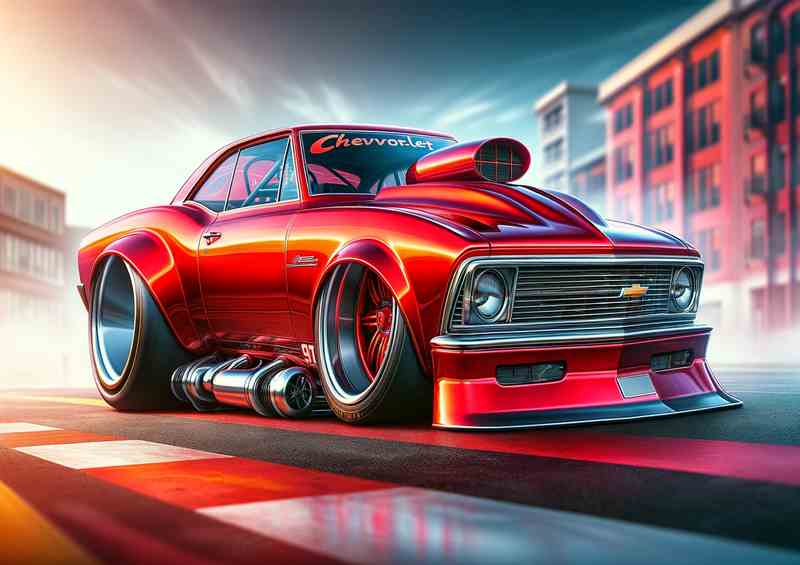 Chev Str Race Car | Exag Ftrs Metal Poster