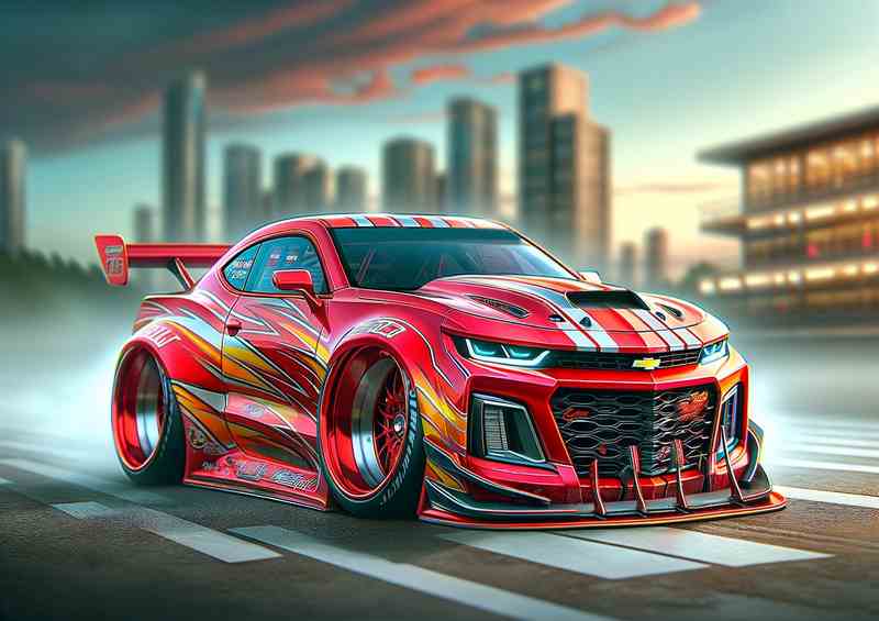 a Chevrolet street racing car with oversized features