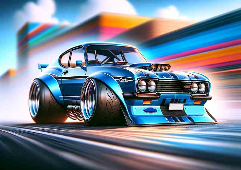 Capri Turbocharged Street Racer Metal Poster