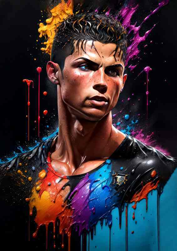 Cristiano Ronaldo splash art sport
