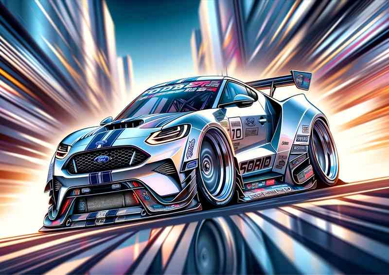 Ford Oversized Street Racer Metal Poster