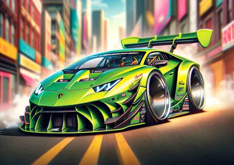 Lambo Xtreme Racer Metal Poster
