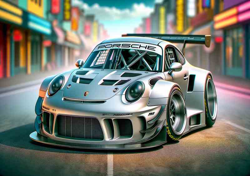 Porsche XLRoll MTLPSTR (exaggerated street racing car)