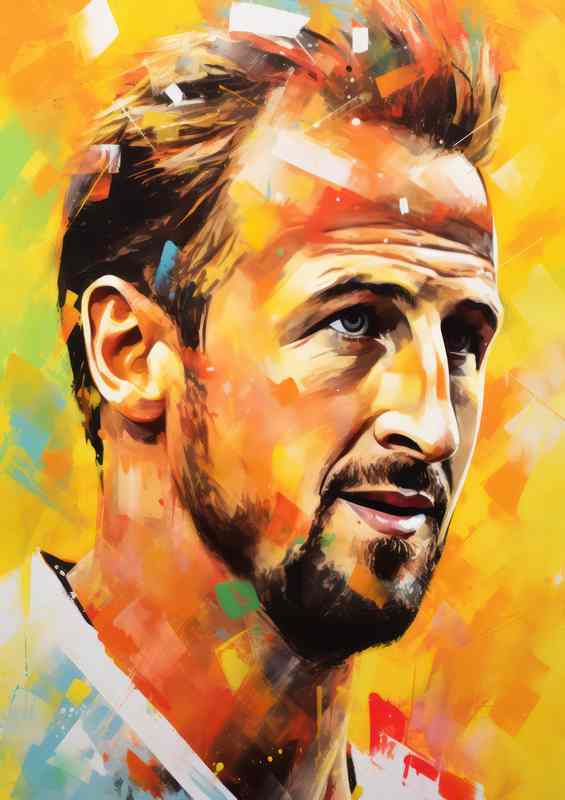 Harry Kane Footballer in the style of painted art