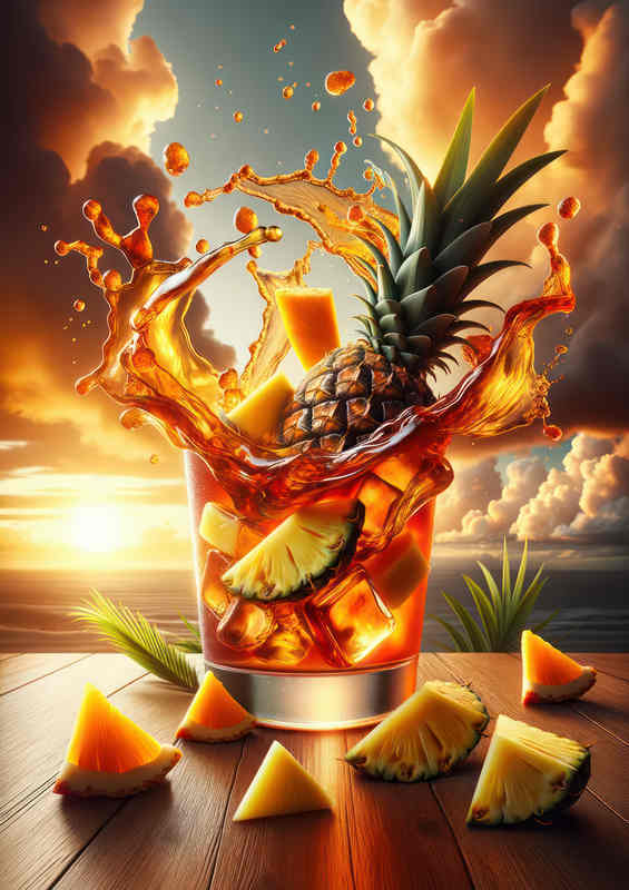 Mai Tai Magnificence Metal Poster