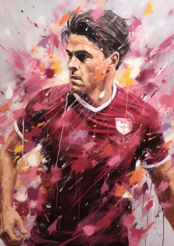 Jack Grealish Footballer in the style of painted art