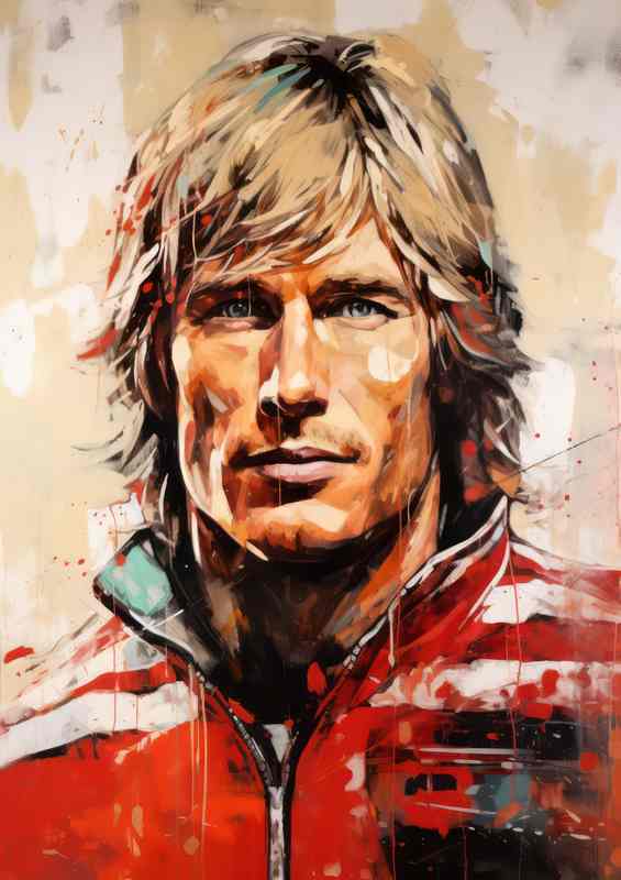 James Hunt Formula one racing driver