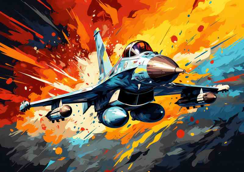 Fighting flacon with a splash of colour