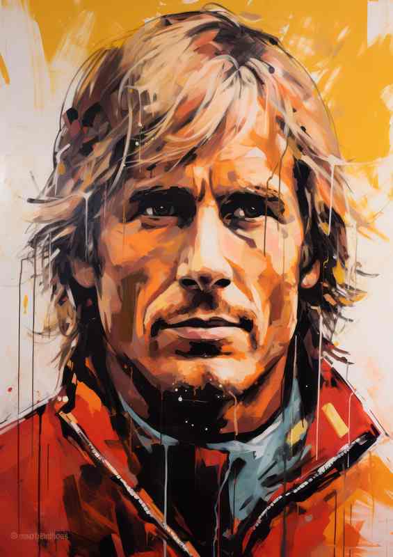 James Hunt Formula one racing driver portrait