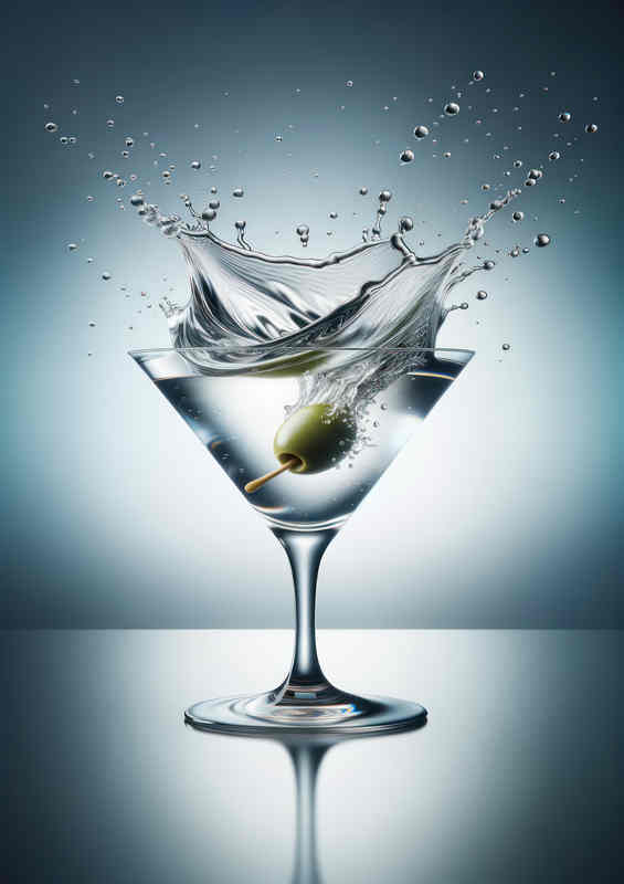 Martini Masterpiece Olives Dynamic Splash Captured