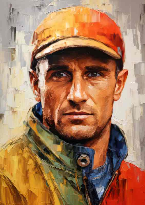Juan Manuel Fangio Formula one racing driver portrait