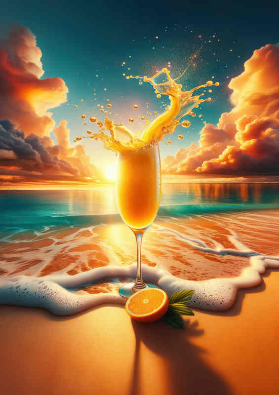 Mimosa Magic Champagne Fusion at Beach Sunrise