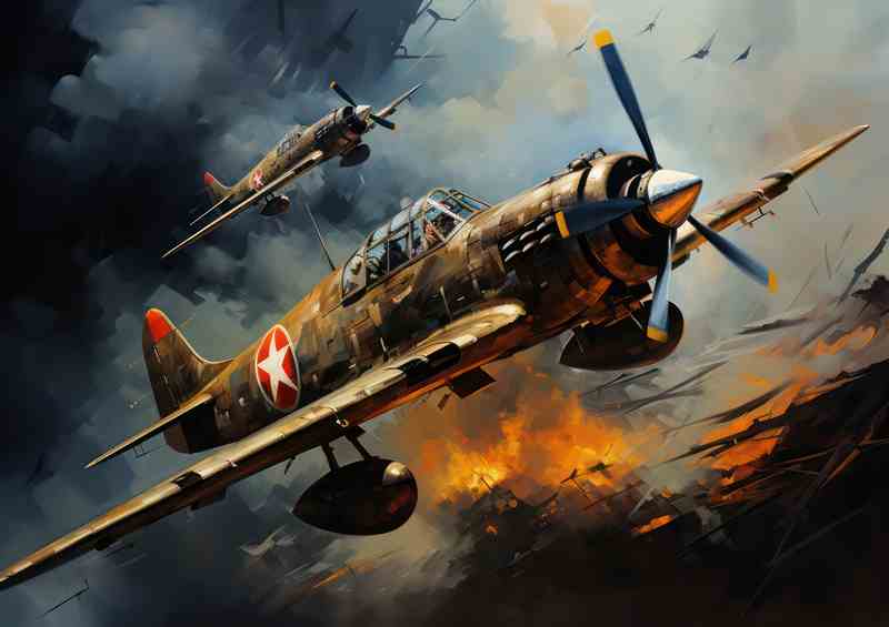 Airborne Duo Metal Poster