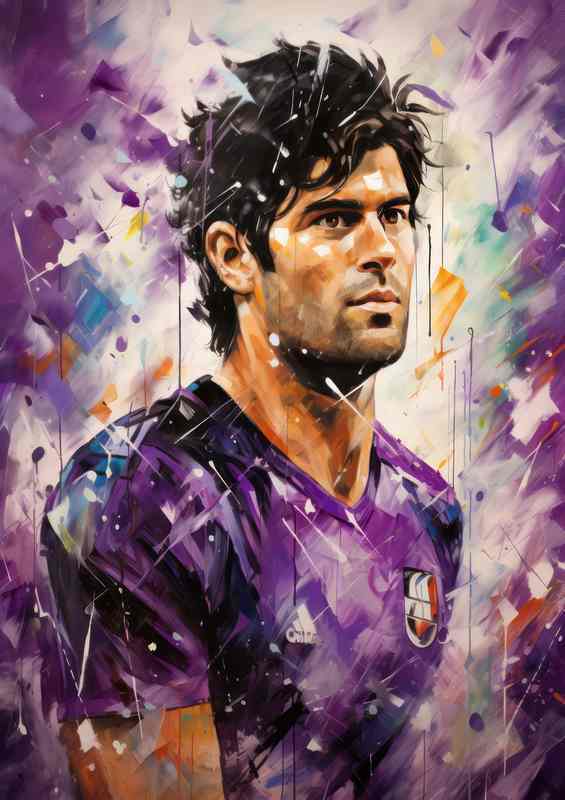 Kak Footballer in the style of a painted art